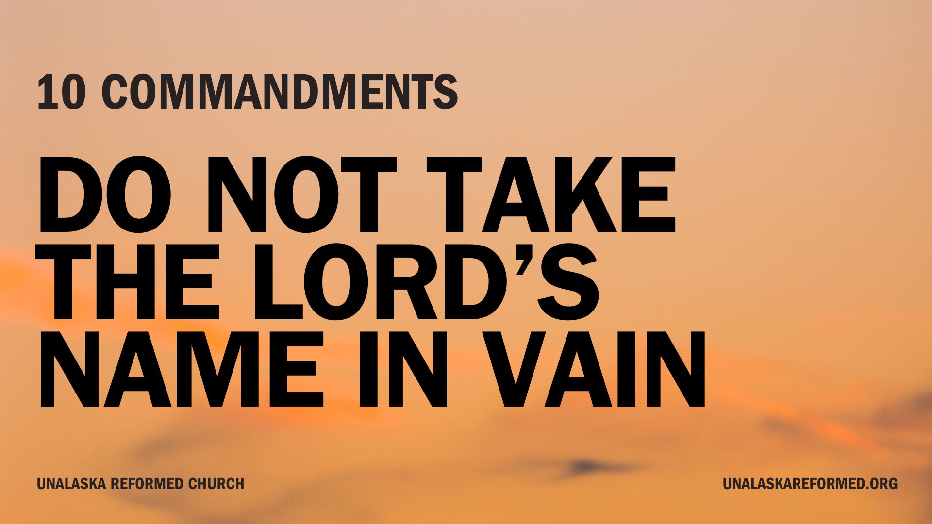 Do Not Take the Lord's Name in Vain (Part 1)